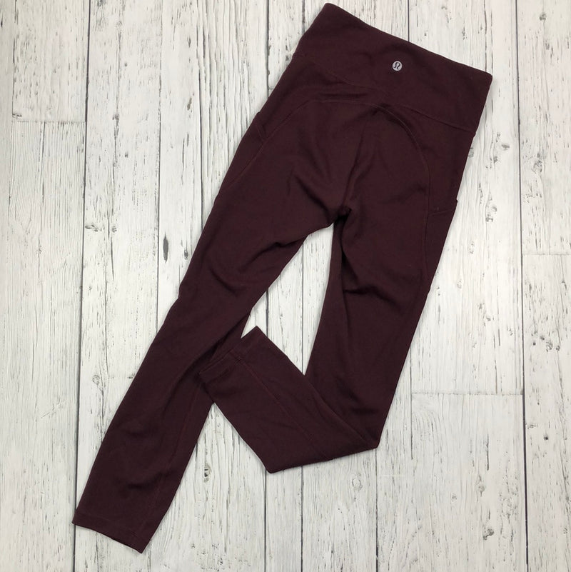 lululemon burgundy leggings - Hers XS/2