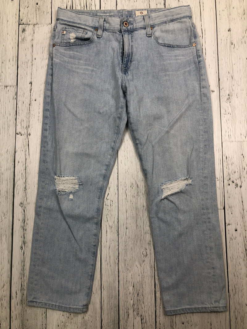 AG blue distressed ex boyfriend jeans - Hers M/29