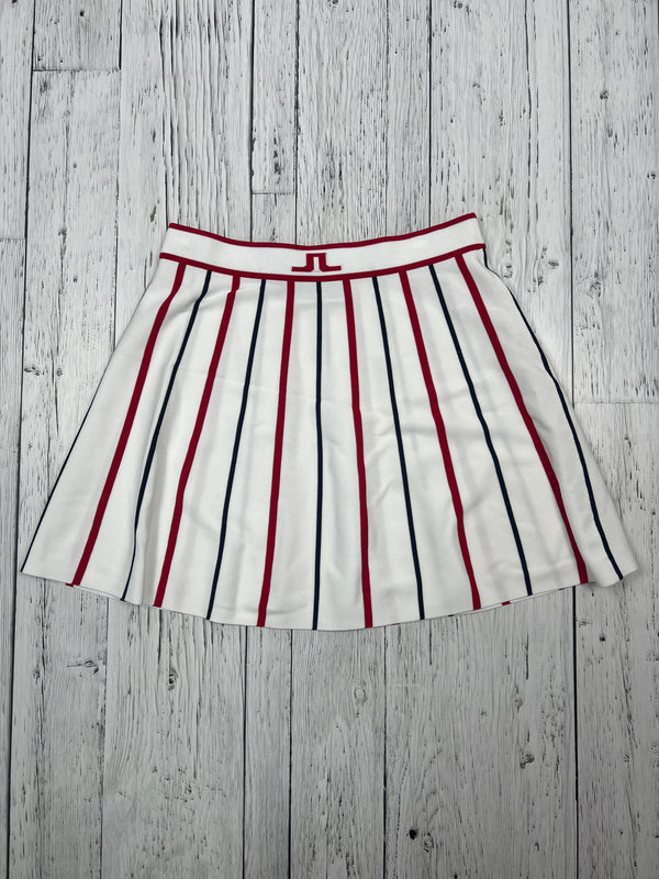 J.Lindeberg white red black striped skirt - Hers M