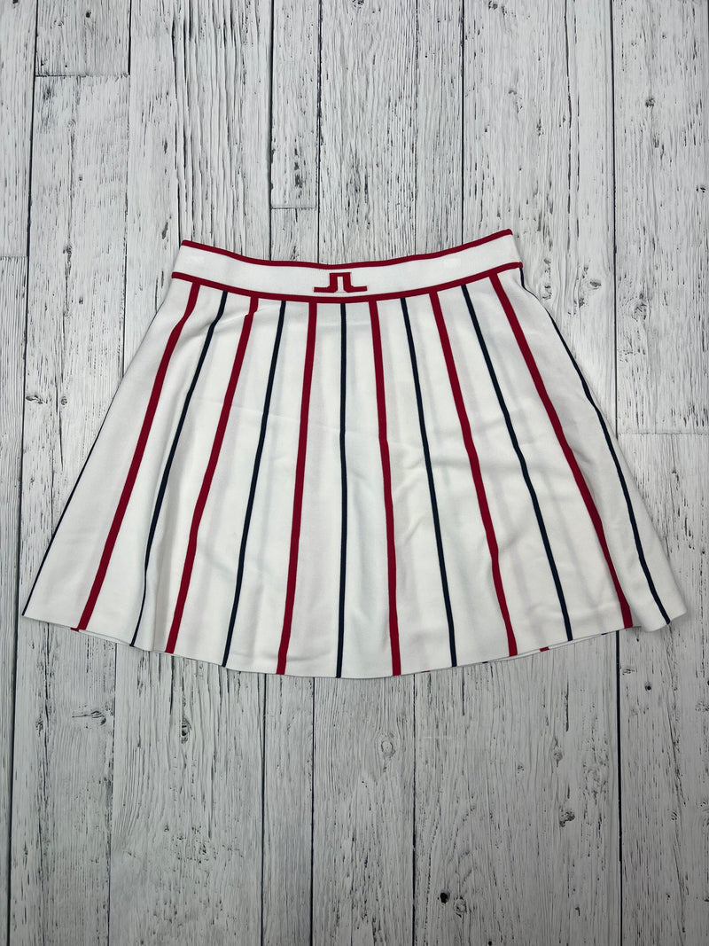 J.Lindeberg white red black striped skirt - Hers M