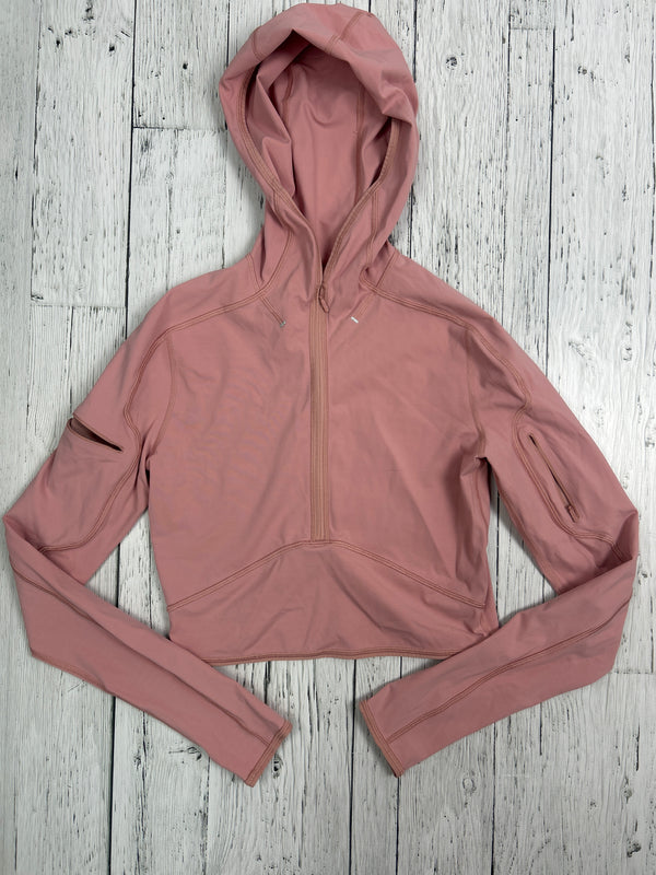 Lululemon Break a Trail 1/2 Zip crop hoodie pink - Hers 4
