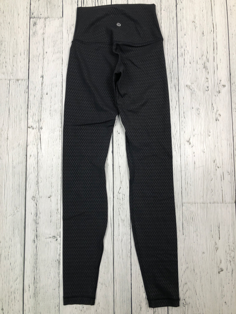 lululemon black patterned leggings - Hers XS/2