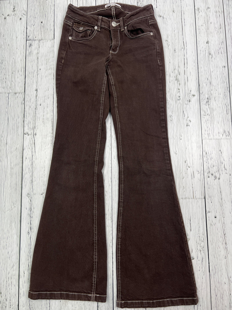 Garage brown low rise flare jeans - Hers XXS/00