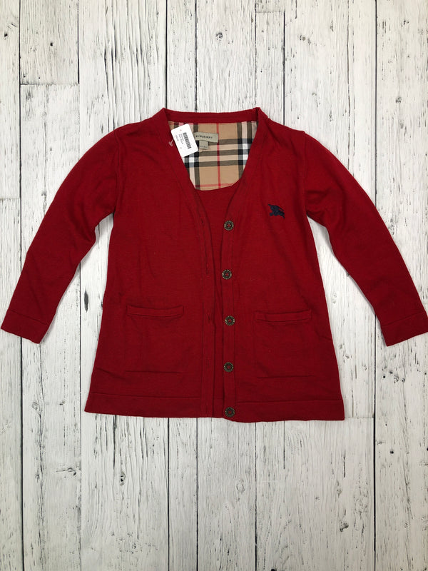 Burberry red button up sweater - Hers S/8