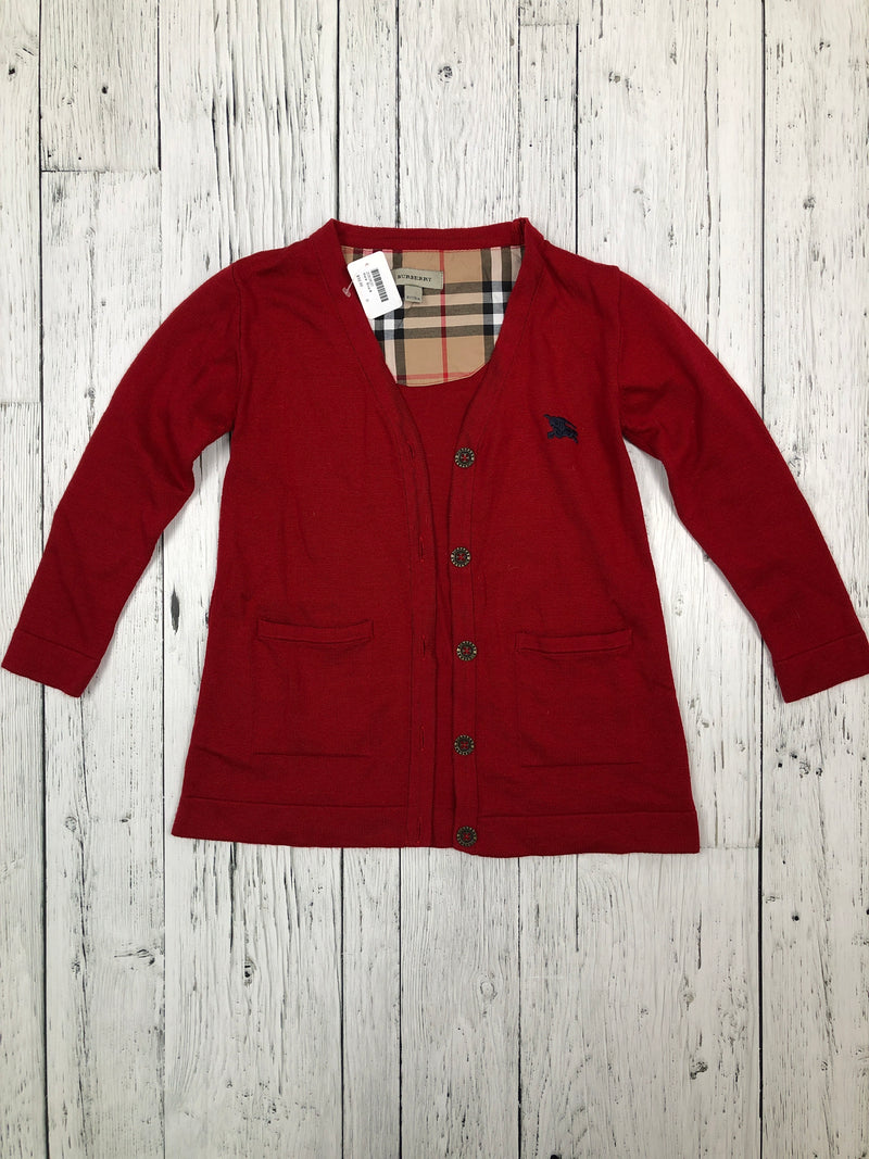 Burberry red button up sweater - Hers S/8