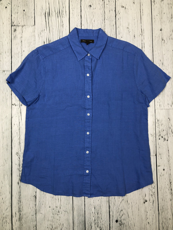 Tommy Bahama blue button up shirt - Hers M