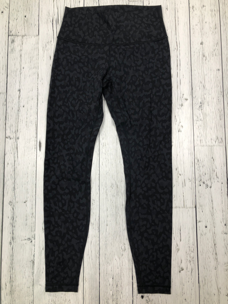 lululemon black patterned leggings - Hers M/8