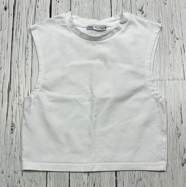 Zara white cropped tank top - Hers S