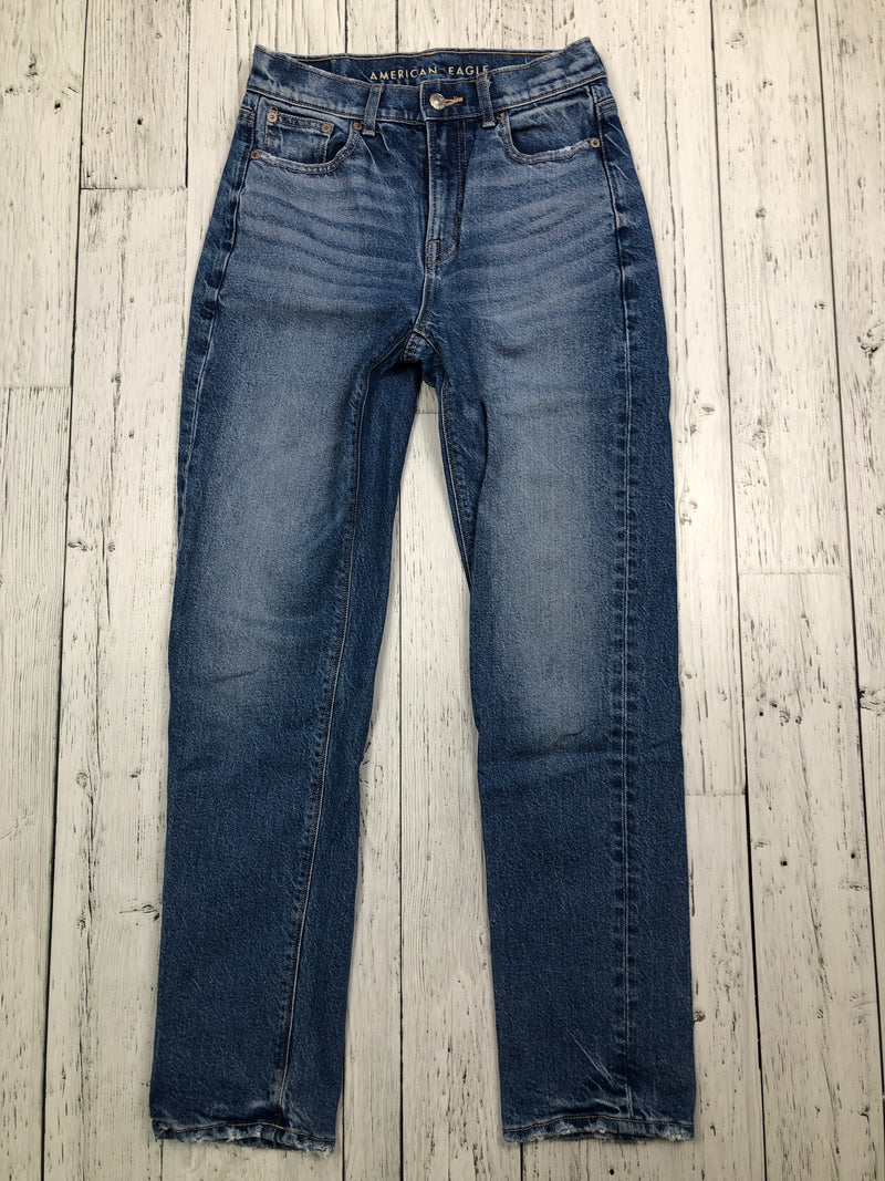 American Eagle super high rise straight jeans - Hers XS/0 short