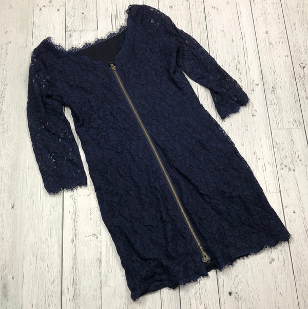 Diane von Furstenberg navy lace dress - Hers L/12