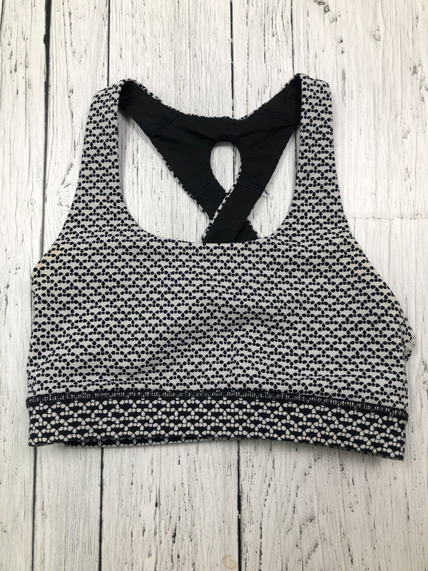 lululemon black grey patterned sports bra - Hers XS/2