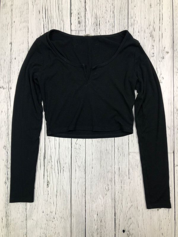 Garage cropped black shirt - Hers M