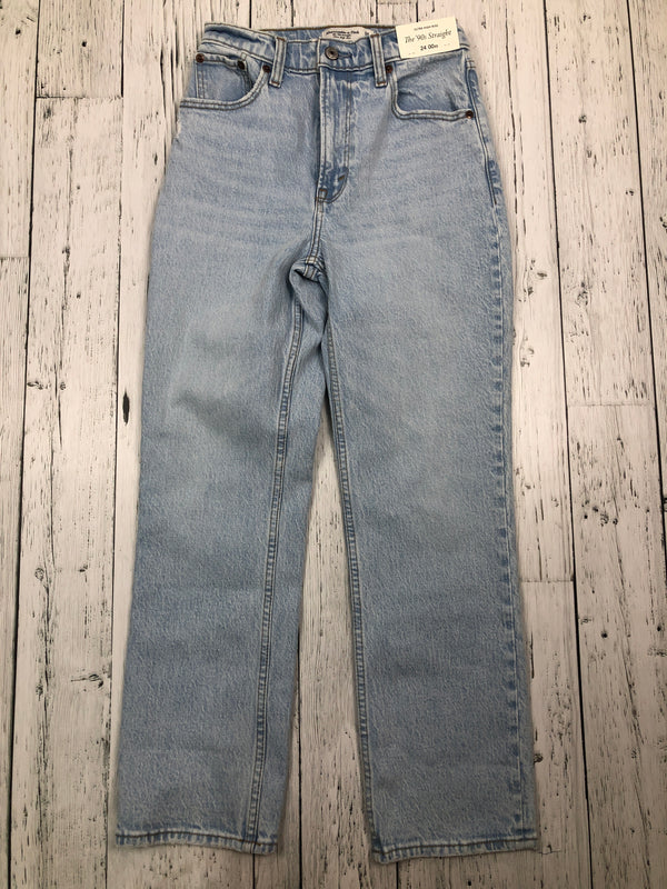 Abercrombie&Fitch blue 90s straight ultra high rise jeans - Hers XXS