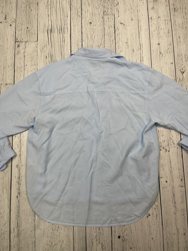Babaton Aritzia blue button-up shirt - Hers XXS