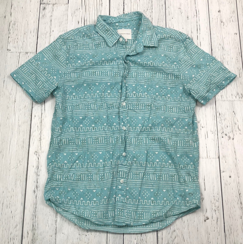 American Eagle blue patterned shirt - His M