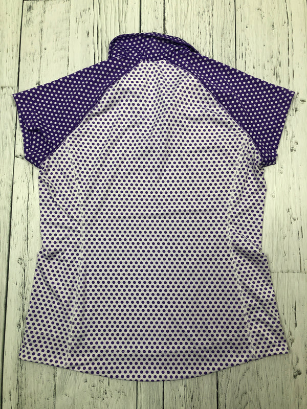 Jofit golf purple white polka dot shirt - Hers M