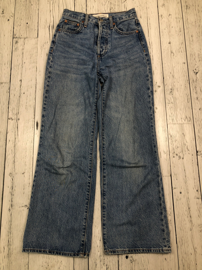 Denim Forum high rise wide leg blue jeans - Hers XXS/23