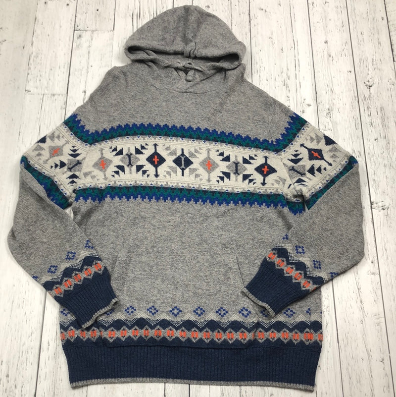 American eagle grey blue patterned hoodie - His XL