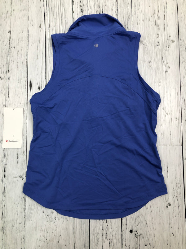 lululemon blue collard tank top - Hers M/8