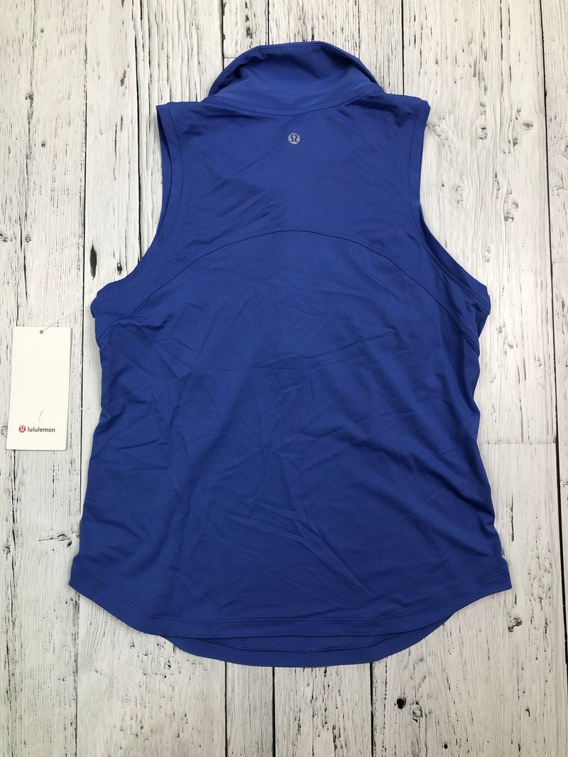lululemon blue collard tank top - Hers M/8