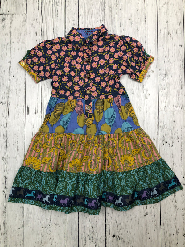 Matilda Jane green blue patterned dress - Girls 6