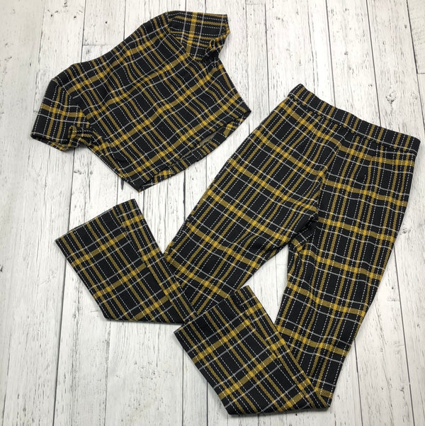 Hollister black yellow plaid shirt/ pants - Hers XS