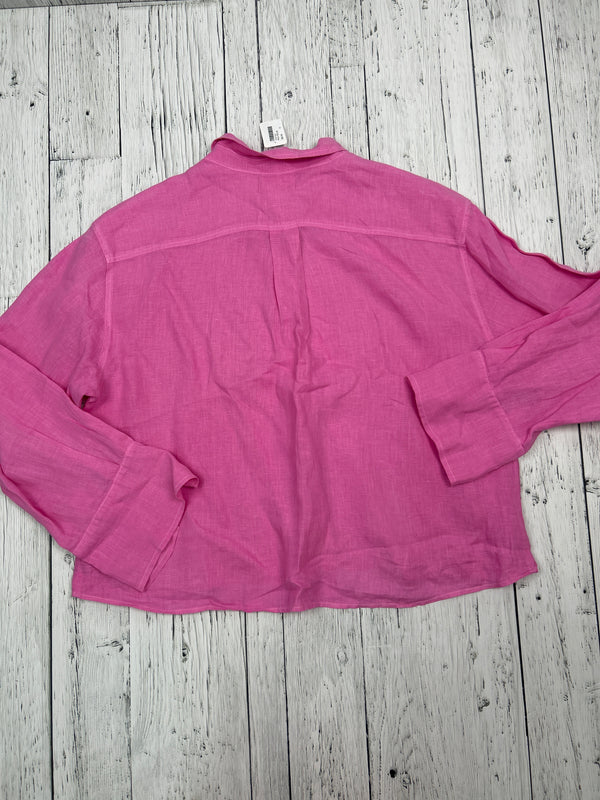Velvet by Graham & Spencer pink button up shirt - Hers M