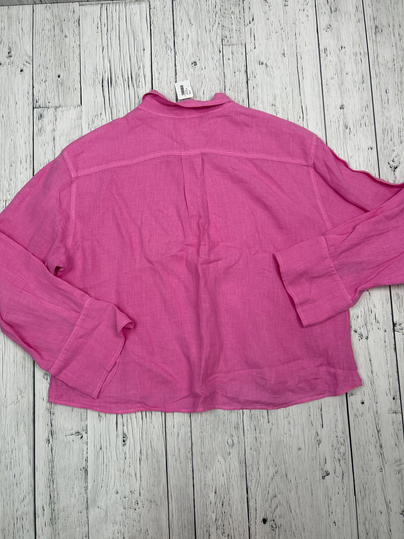 Velvet by Graham & Spencer pink button up shirt - Hers M