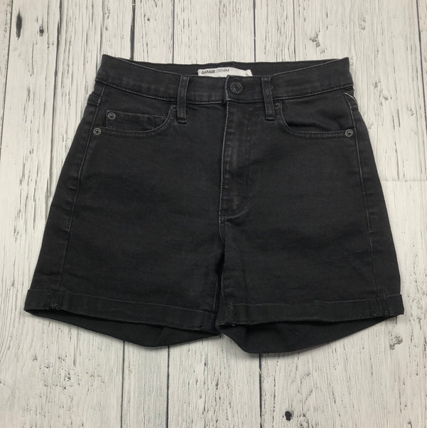 Garage black denim shorts - Hers XS/23