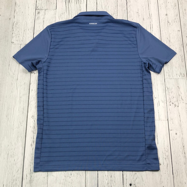 Adidas blue striped golf shirt - His M