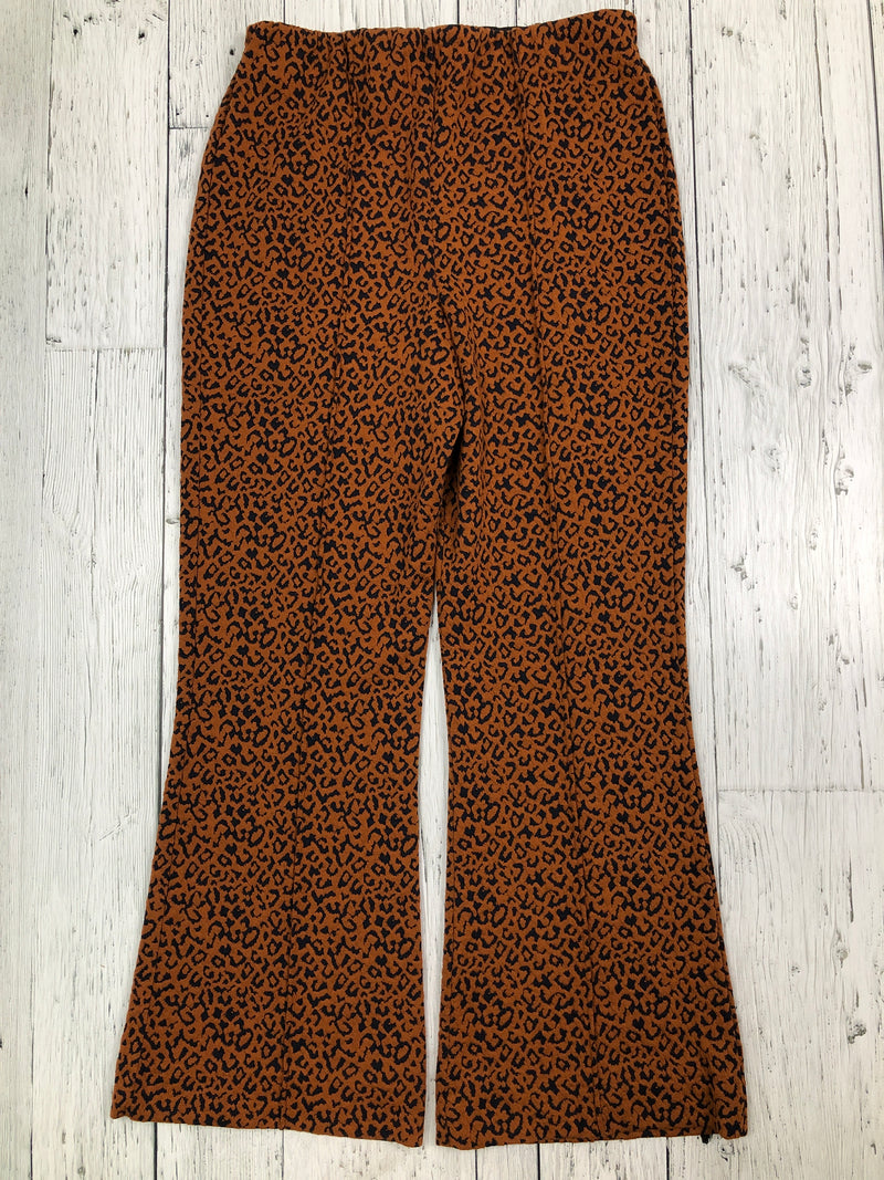 Eva Franco orange black patterned flared pants - Hers S