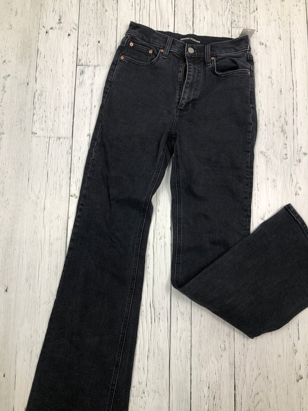 Denim Forum Aritzia black twiggy high rise flare 32L - Hers XS/25