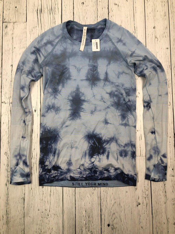 lululemon blue tie die athletic long sleeve - Hers M/8