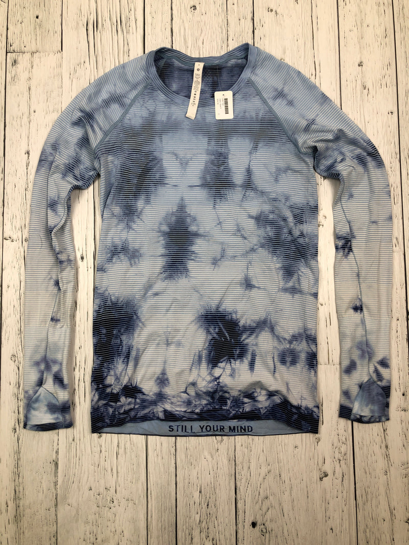 lululemon blue tie die athletic long sleeve - Hers M/8