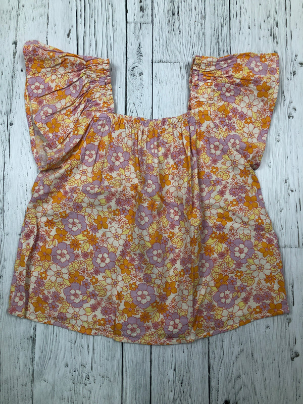 Gap orange pink floral shirt - Girls 12