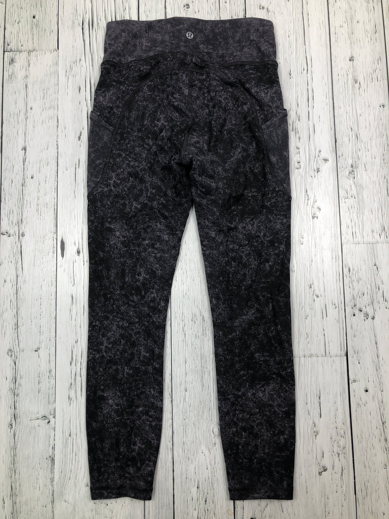 lululemon grey patterned leggings - Hers S/6