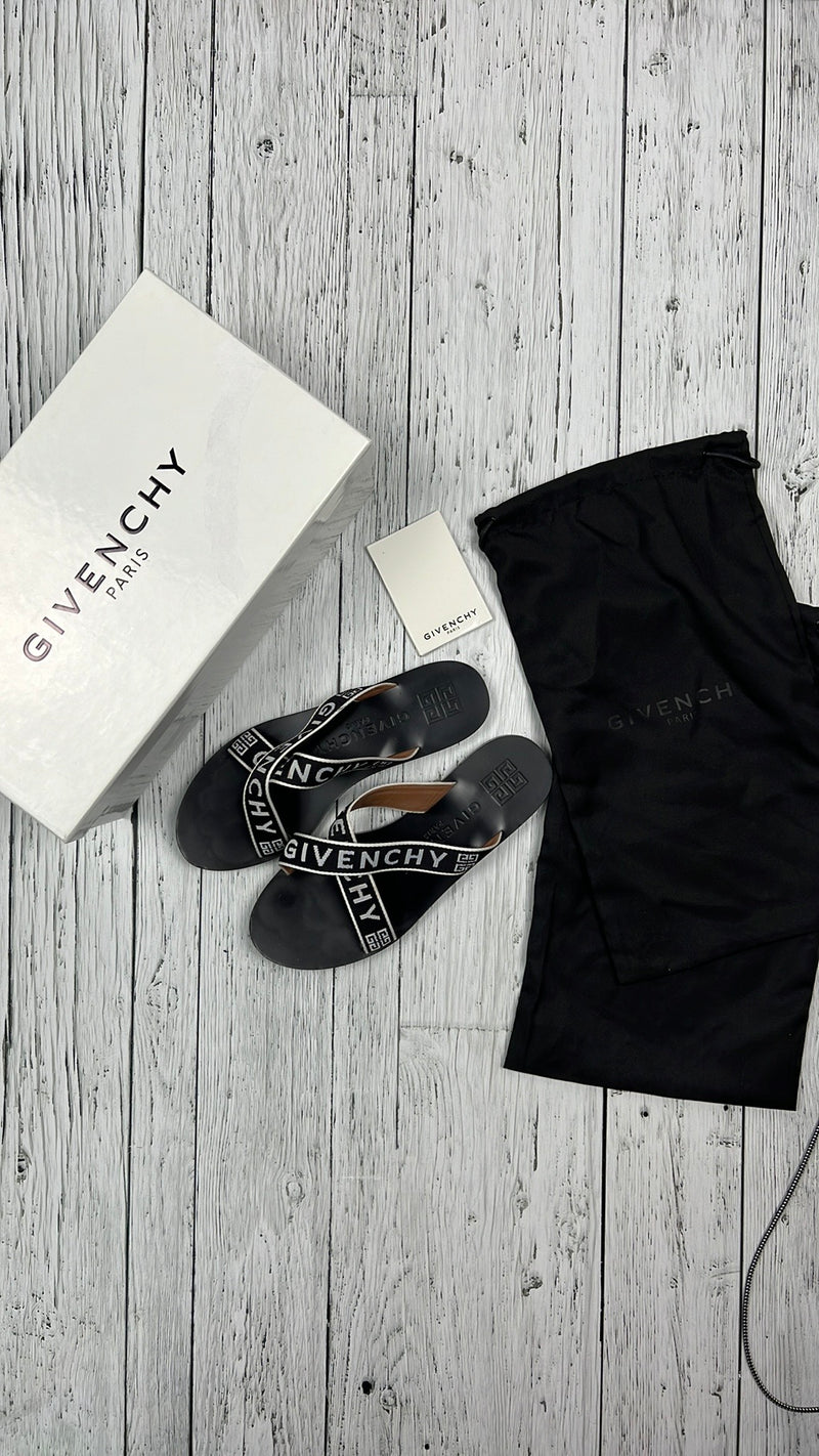 Givenchy black white sandals sz39