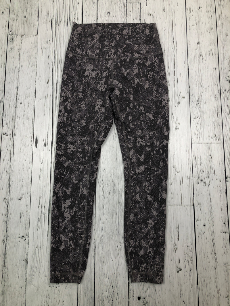 lululemon grey patterned leggings - Hers S/6