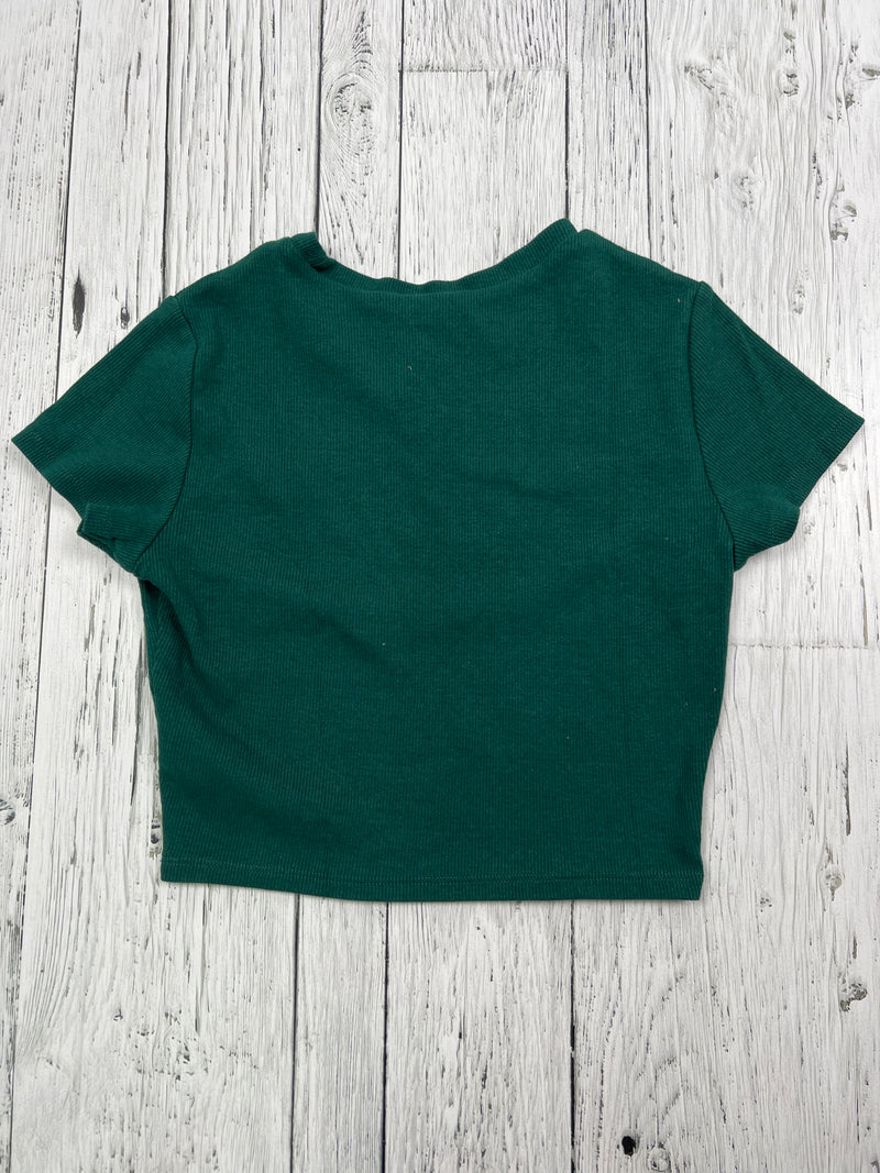 Garage green cropped t-shirt - Hers S