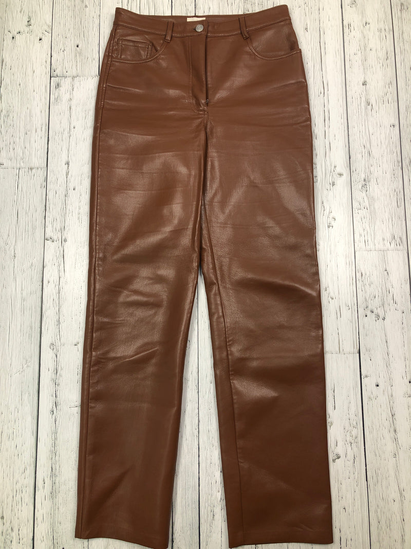 Wilfred Aritzia brown leather pants - Hers S/6