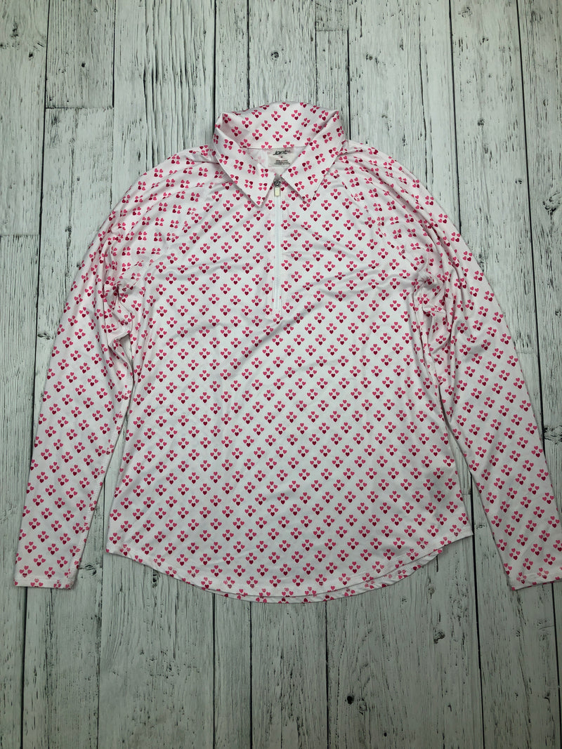 Jofit white pink patterned golf shirt - Hers M