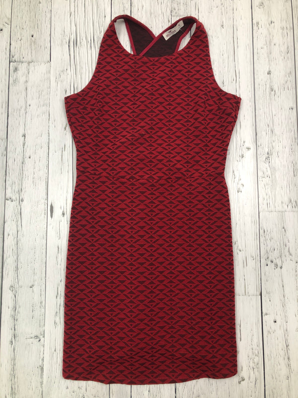 Hollister red patterned dress - Hers M