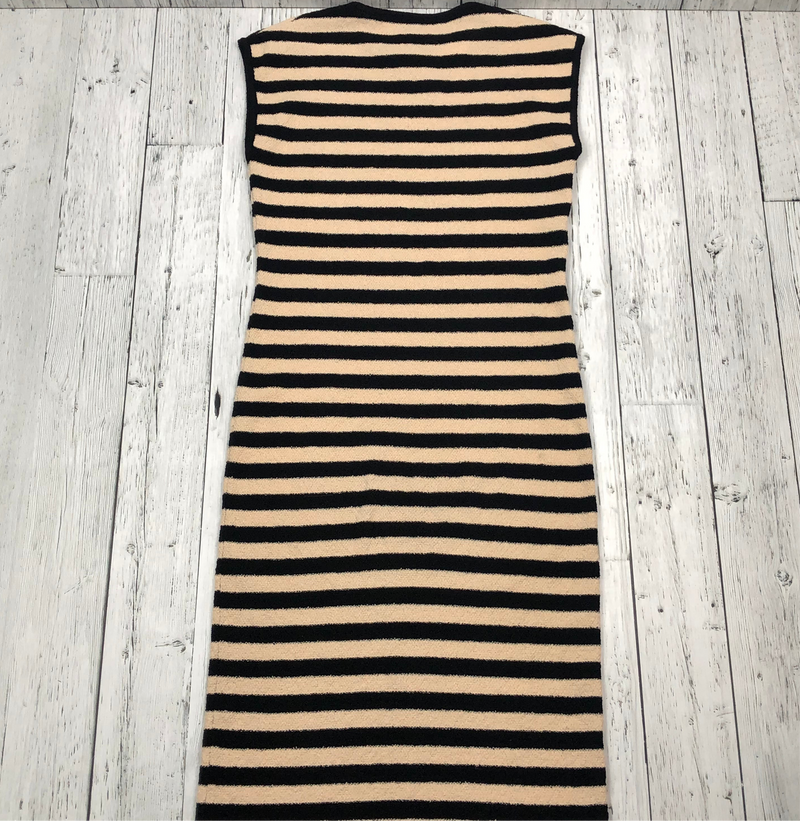 Zara Beige/Black Striped Mesh Dress - Hers L