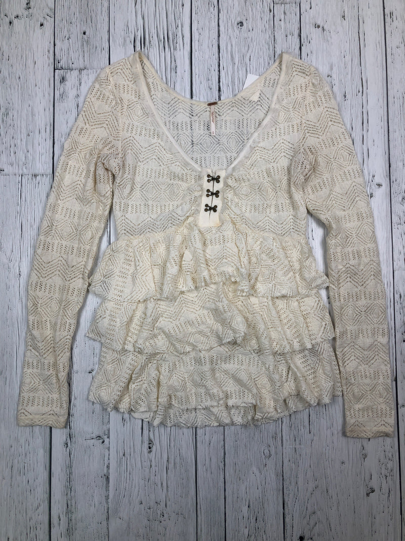 Free People white lace shirt - Hers S