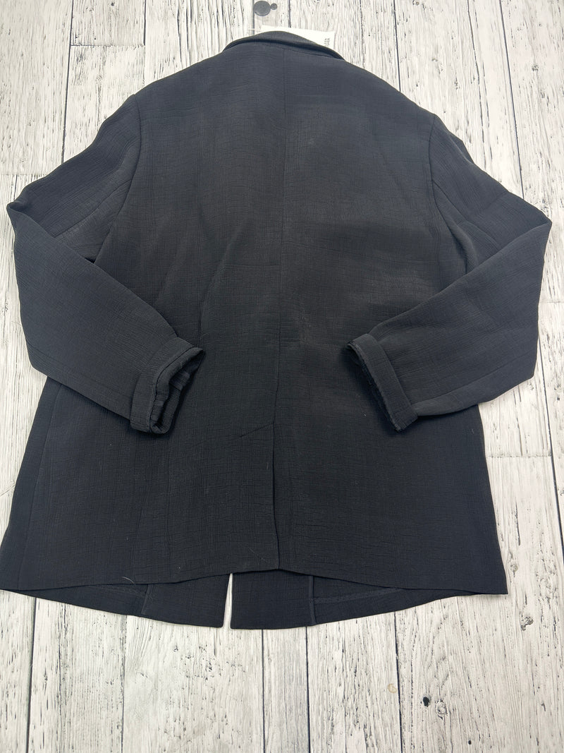 Eileen Fisher black silk blazer - Hers S