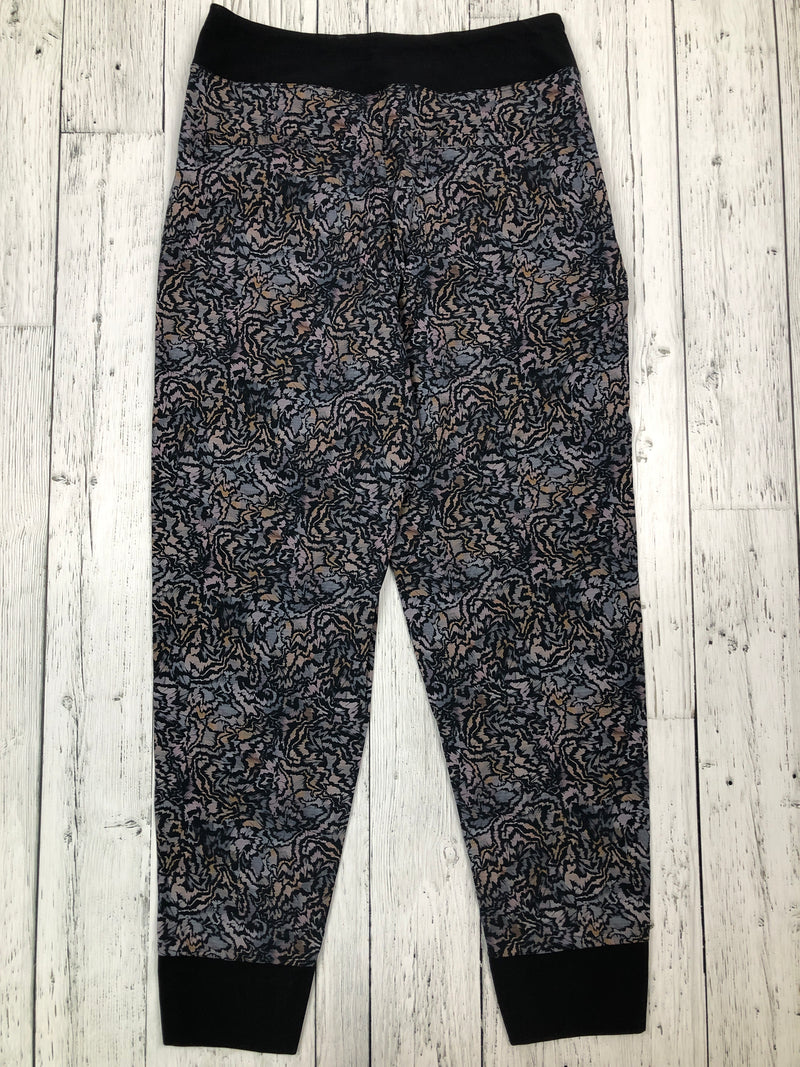 Athleta black patterned joggers - Hers S/4