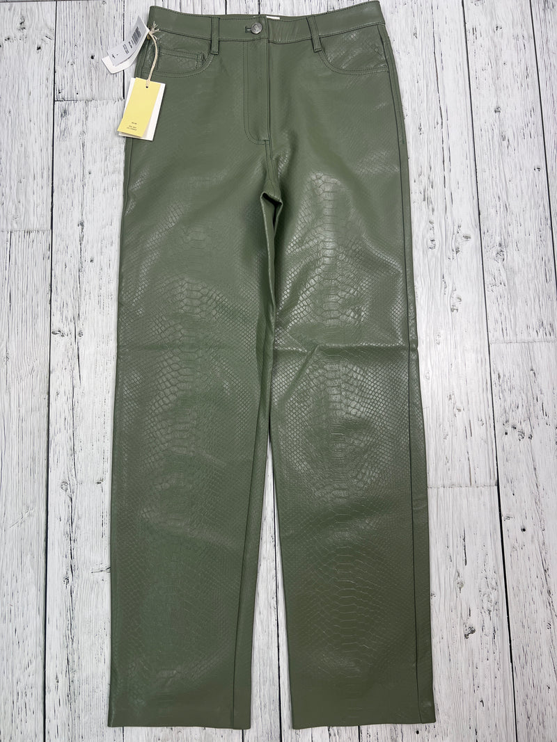 Wilfred Aritzia green patterned leather pants - Hers S/4