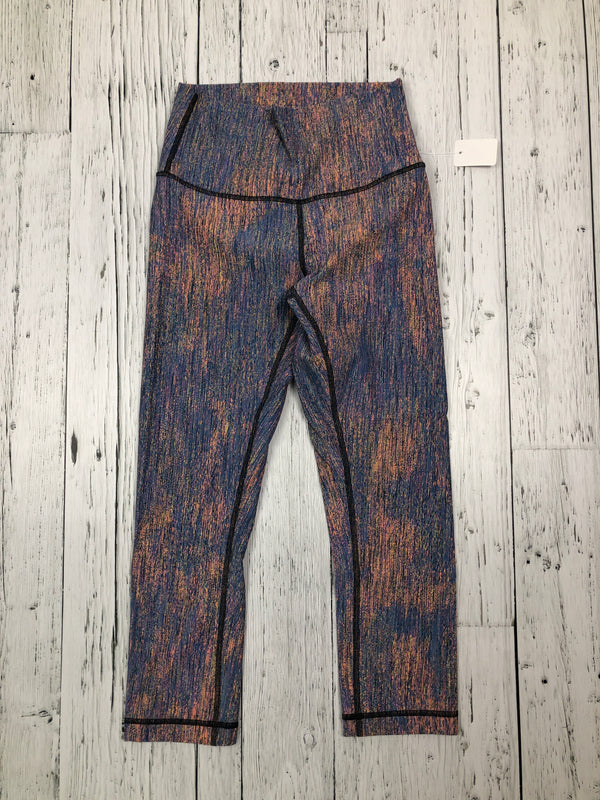 lululemon blue orange leggings - Hers 6/S
