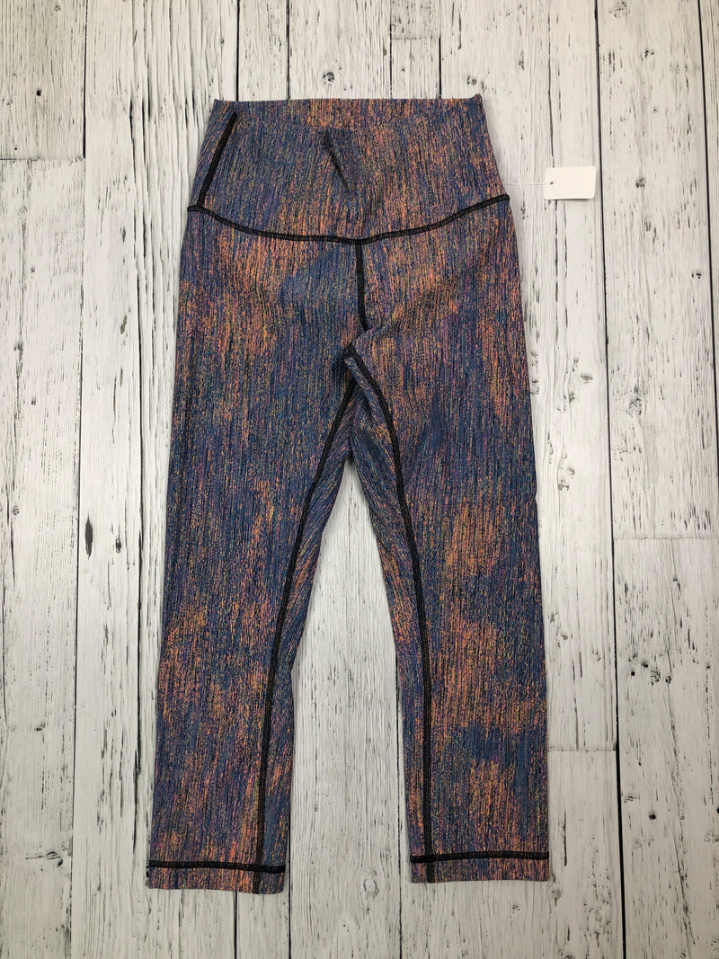 lululemon blue orange leggings - Hers 6/S