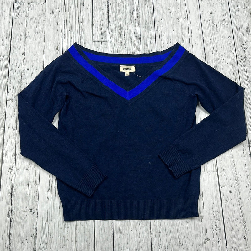 L’agence Navy/Blue V Sweater - Her